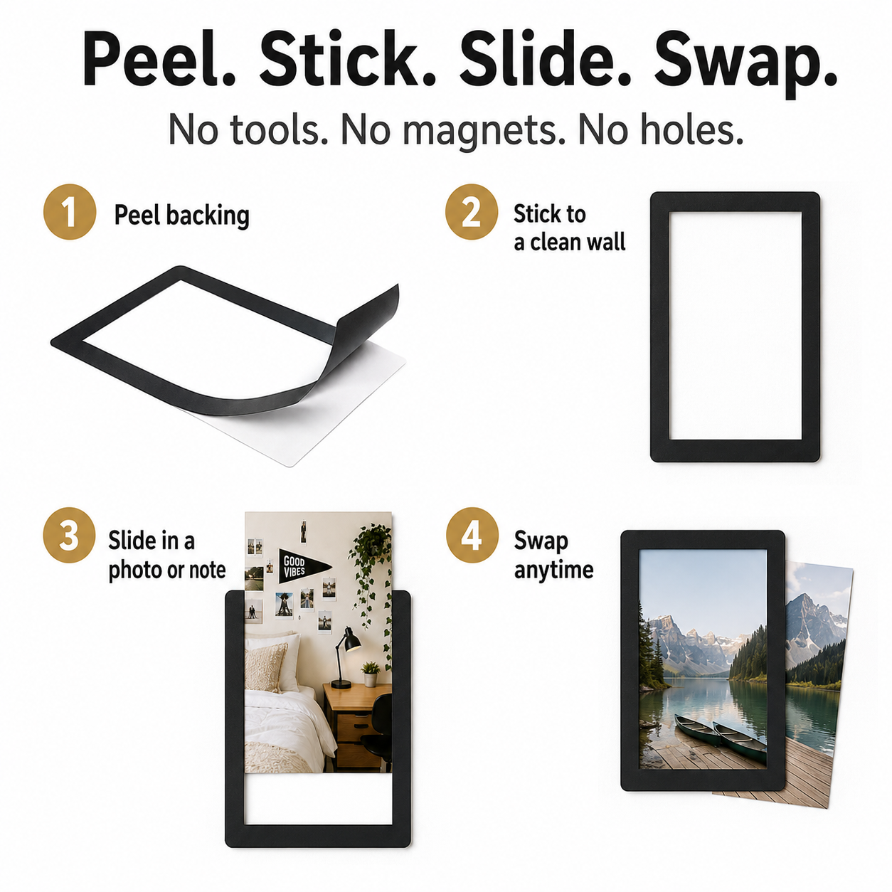 11 x 17 Reusable Adhesive Frames