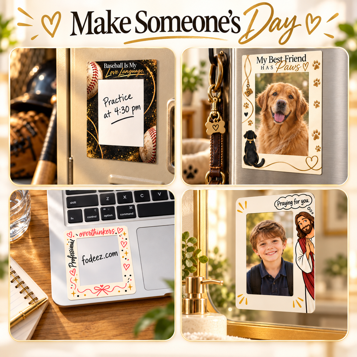Fodeez® Mini Notes – Reusable Adhesive Dry Erase Notes (5-Pack)