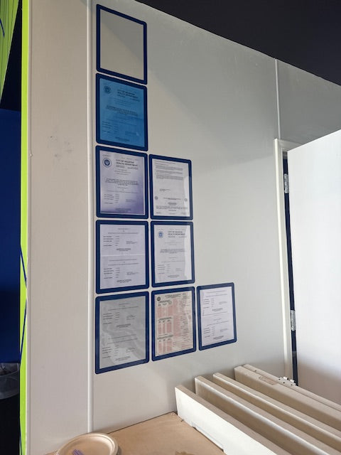 Letter Size Red, White, and Blue Frames for Walls