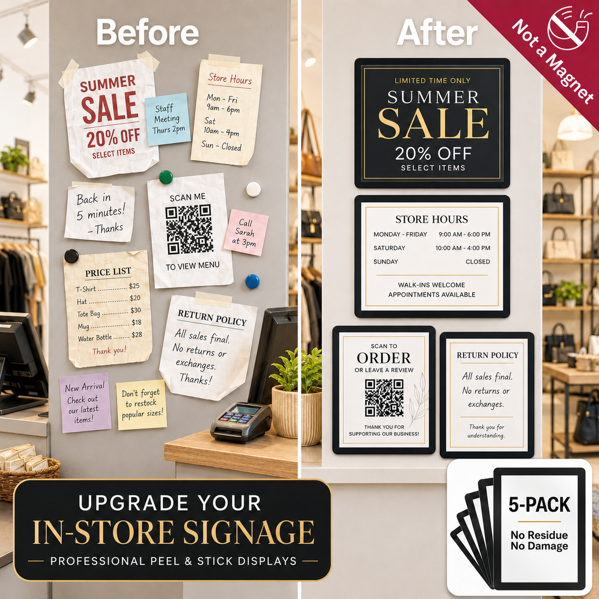 Letter-Size Adhesive Frames
