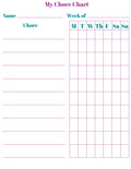 Chore Chart Printable