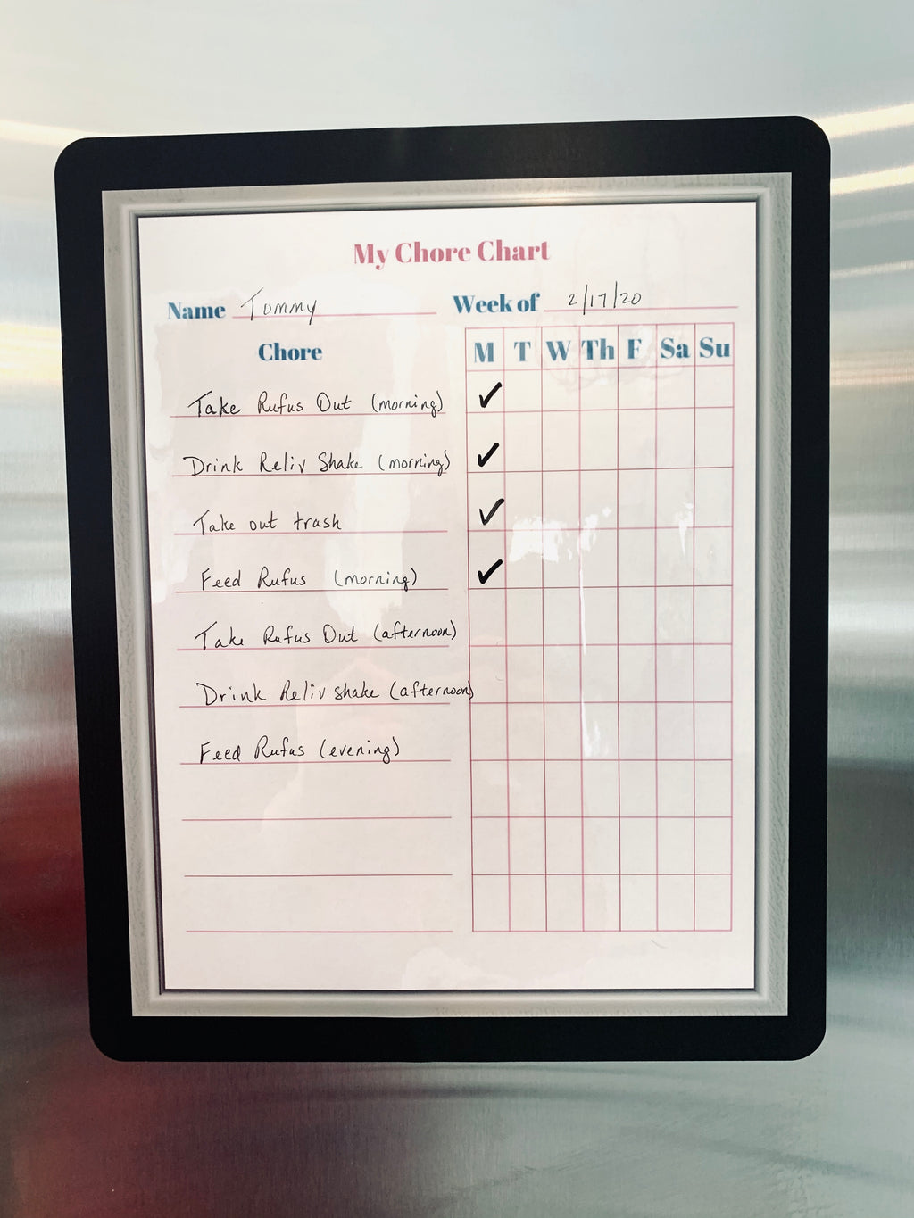 Chore Chart Printable